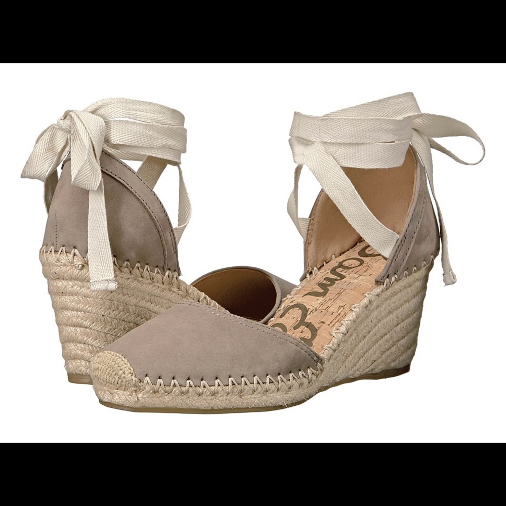 Sam Edelman Taupe Patsy Espadrille Wedges